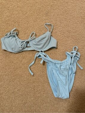 Target Xhilaration Light Blue Tie-String Bikini Set